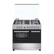 VENUS Cooker 90x60 cm, Stainless Steel, 4 Gas Burners + 2 Electric Burners, Electric Oven, Gas Bottle Compartment Model VC9642BCD