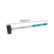 Total Stone Hammer Fiberglass Handle 5kg THT720516