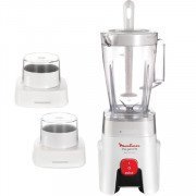MOULINEX Genuine 1.5 Litre Blender with grinder & grater, 500W, White, Plastic, Made in France LM242B27