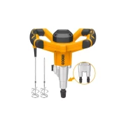 Ingco Electric Paint Mixer 1600W with 2pcs Mixing Pads 1 Set Extra Carbon Brushes MX218008