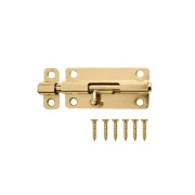 Total Steel Tower Bolt 3" 1.2/φ7.4mm for Horizontal & Vertical Positions, Includes 6pcs Fasteners THTB103