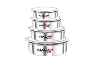 Nadstar8 Aluminium Sufuria 4pcs with Lid 25-26-27-28 Cookware Set Tope Cooking Pot with Lid for Commercial Use - Kitchen Heavy Duty