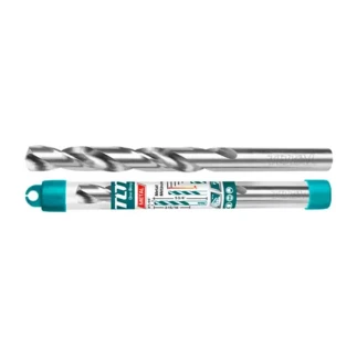 Total M2 High-Speed Steel (HSS) Drill Bit - 8mm Diameter, 117mm Length, 75mm Usable Length, with Protective Plastic Tube - Model TAC110801