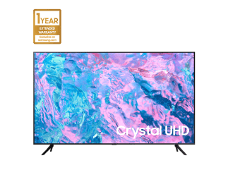 Samsung 50 Inch 4K UHD Smart LED TV with Built-in Receiver, Black - 50CU7000 (2024 Model)