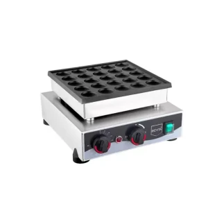 Remta Single Round Bubble Waffle Machine 25 1000W with Automatic Thermostat, Timer, Teflon Coated RMT-W26