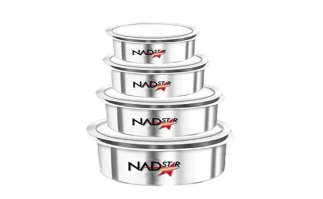 Nadstar8 Aluminum Sufuria 4pcs With Lid No Handle 24-25-26-27 Cookware Set Tope Cooking Pot with Lid for Commercial Use - Kitchen Heavy Duty
