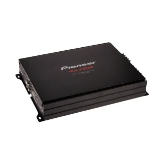 Pioneer Car Amplifier, 4 Channel Bridgeable Amplifier with Bass Boost, Steel Look, High Quality Components, Flexible Sound Tuning GM-E7004