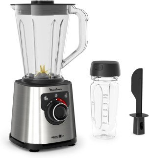 Moulinex PerfectMix,High Speed Blender, Powelix Life Technology for fast Results, 2L Light and Unbreakable Jar,1200 Watts, Powerful Blending, Inspiring Moulinex App,600 ml on the go bottle, LM88HD27