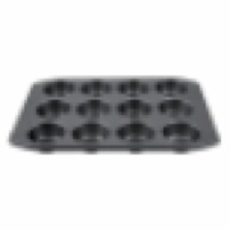 Tefal Easy Grip Baking Mold 12 Muffins 26.5x39.5 CM Carbon Steel Easy Handling Large Handles Non-Stick Coating Easy Release Easy Cleaning Dark Grey J1625745