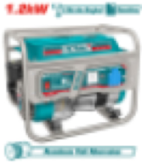 Total Gasoline Generator 1.2kW with 4 Stroke Engine, Air Cooling Sytem, 5.5L Fuel Tank TP115005