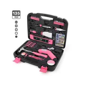 Hi-Spec Screwdriver and Hand Tools Set 4.8V Cordless 135Pcs