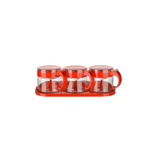 Titiz Lily Spice Jar Set 300ml BPA Free & Dishwasher Safe KC-386