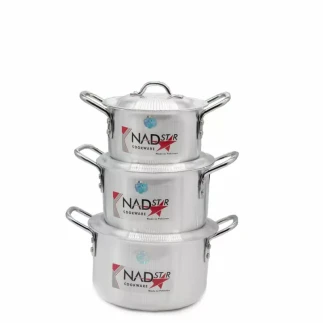 Nadstar8 Cooking Set with Lid 3pcs 1x3