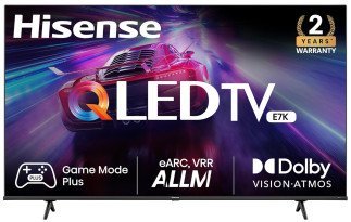 Hisense 50 inch Smart 4K ULED TV with Youtube, Netflix | 50E7K