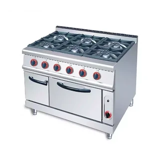 Generic Commercial Freestanding Cooker Gas Range Stove Stand Type with Oven 6 Head