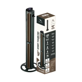 Dolphin Smart Tower Fan 40'' 75W, LED Touch Screen, Remote Control, 3 Fan Modes ME-TF4075-R
