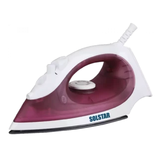 Solstar Electric Iron 1750W with Water Spray, Adjustable Continuous Steam, Non Stick Sole Plate, 360 Degree Pivoting Cord, 250ml Purple/White IS1078A- PPBSS