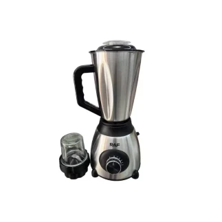RAF Blender 1.5L 350W 2in1 Steel with 6 Blades Easy to Clean, Strong Power R.300