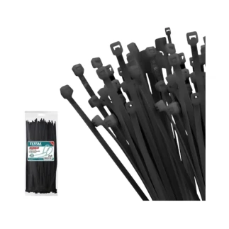 Total Cable Ties 200 x 3.6mm Black (100pcs Set) THTCTB20036