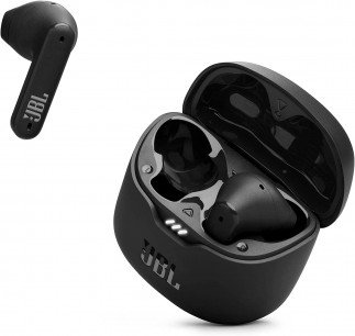 JBL Tune Flex True Wireless Noise Cancelling Earbuds, Pure Bass, ANC + Smart Ambient, 4 Microphones, 32H of Battery, Water Resistant & Sweatproof, Comfortable Fit - Blue, JBLTFLEXBLU