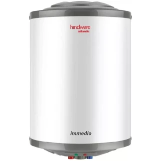 Hindware Storage Water Heater 25L 2000W, 8 Bar Working Pressure, Glassline Coated, Copper Heating Element, Rust Proof Body, Superior Safety, Temperature Control Know Immedio 25L