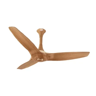Orient Aeroquiet Premium Silent Ceiling Fan 1230mm with ABS Blades, 18 Pole Motor, Pine Wood