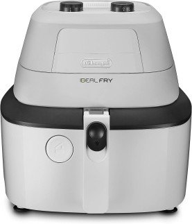 DeLonghi IdealFry FH2101 Hot air Fryer Single White Stand-Alone - Fryers (Hot air Fryer, 1.25 kg, Single, White, Rotary, Stand-Alone)