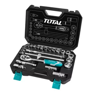 Total Tool Box Socket Set 25pcs ½" THT121251