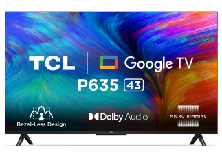 TCL 43 inches Frameless Series 4K Ultra HD Smart LED Google TV 43P635 (Black)