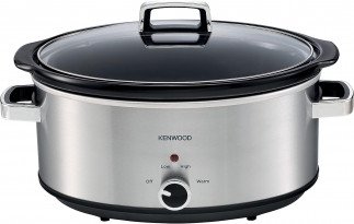 KENWOOD Slow Cooker 6.5L Slow Rice Cooker with 3 Heat Settings (Low, High & Warm), Preserves Flavour, Herbs & Spices are Absorbed Well, Meat Becomes Extremely Tender SCM70.000SS Silver