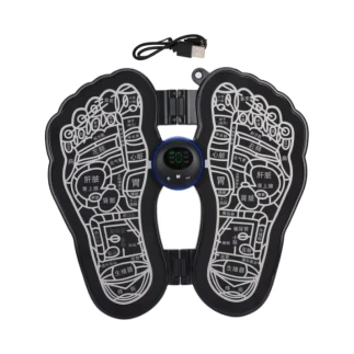 EMS Rechargeable/Wireless Foldable Foot Massager Mat with Muscle Stimulator 6 Modes, Muscle Pain Relief Physiotherapy Foot Massage Pad, Foot Massage for Improving Blood Circulation