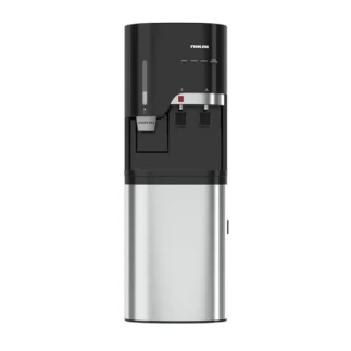 Nikai Bottom Loading Water Dispenser 2 Tap, 16L, 420W, Stainless Steel Tanks, Child Lock, Steel/Black Finish, NWD5000BSS.