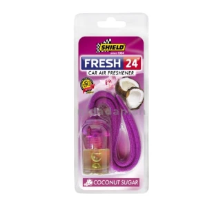 Shield-Auto Fresh 24, Air Freshener, Clear Glass, Fresh, trendy & Innovative, Coconut Sugar SH401