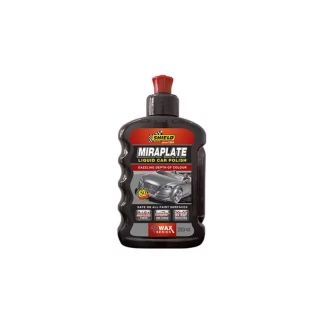 Shield-Auto Miraplate Liquid Wax 250ml High Gloss Finish, Easyglide Non-Streak, UV Ray Protection, Safe on all Paint Surfaces SH297