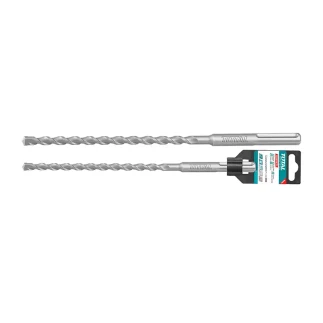 Total SDS Max Drill Bit, 12mm x 260mm, Heavy-Duty Carbide Tip, TAC321207 – Ideal for Concrete and Masonry Drilling, Includes Plastic Hanger for Easy Storage