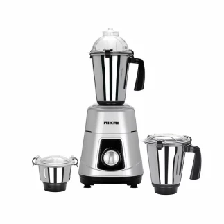 Nikai Blender Mixer Grinder 750W 3 in 1 Stainless Steel 18000 RPM Turbo Motor, Durable ABS Body, Stainless Steel Blade & Jars, 3 Speeds + Pulse, Perfect for Dry & Wet Fine Grinding, Mixing & Juicing Made in India NB984A