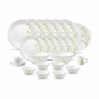 La Opala Dinner Set Citron Weave Classique 47 Pieces LW047