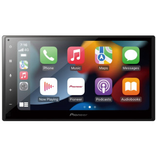 Pioneer Car Stereo DMH-A5450BT,17.3 cm (6.8in) WVGA Capacitive Touchscreen,Wireless Apple Carplay, Android Auto, BT/USB/AUX/Radio, Weblink - Mirroring,Full HD Video-USB,13-Band EQ, Pre-outs3 (2V)