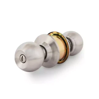 Godrej Keyless Cylindrical Round Lock 60mm Stainless Steel Finish, Useful for Bathroom