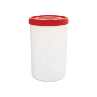 Cello Plastic Container Jar 1500ml Plain (Pack of 6)