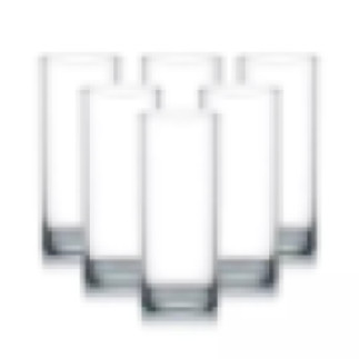 Ocean Glass 6pcs Fin Line Hi Ball 355ml Drink Tumbler 1B01213