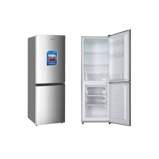 EvoQ Combi Refrigerator with INOX Doors 221L, LED Light and T-Type Compressor ER-221DC