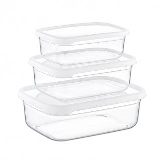 EmHouse Plastic Container 6pcs Set 400/800/1400ml EP301