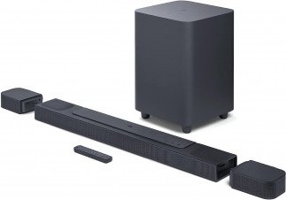 JBL Bar 800 Pro Tanzania, 7.1 (5.1.2) Channel Truly Wireless Soundbar with True Dolby Atmos® 3D Surround Sound, 10 Inch Down-Firing Wireless Subwoofer, PureVoice, HDMI eARC, Bluetooth, Wi-Fi & Optical Input (720W)
