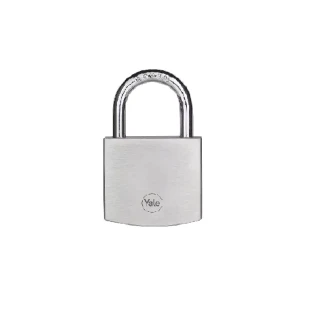 Yale Padlocks 50mm Brass Chrome Finish Silver