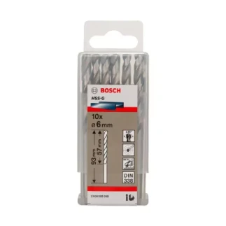 Bosch HSS G Twist Drill Bit – 10 x 6mm, 135-Degree Split-Point, Precision Ground for Metal Drilling – Model 2608595066