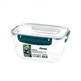 Dunya Plastic Container Rectangle 1800ml Master Rectangle 30863 - 2Pcs