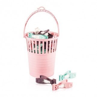 Urve Laundry Clips 15pcs Set Latch With Basket Cloth Pag UR3278 Multicolor