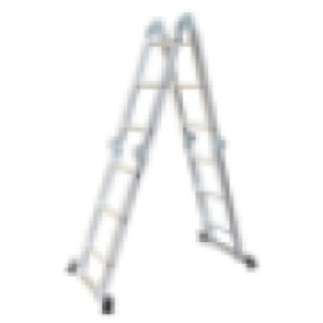 Upspirit Multipurpose Folding Ladder 4x3 Steps – 3.7m Straight Height, 1.8m A-Frame, Model HK-ML4x3