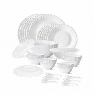 La Opala Dinner Set White Classique 50 Pieces LC050